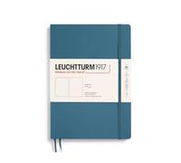 LEUCHTTURM1917 365636 Notebook Composition (B5), Softcover, 123 Numbered Pages, Stone Blue, Plain
