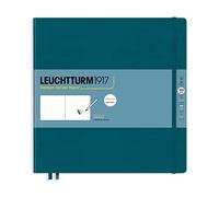 LEUCHTTURM1917 366151 Sketchbook Square (225 x 225 mm) Hard Cover 112 Pages (150 g/m²) Blank Pacific Green