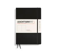 LEUCHTTURM1917 366183 Notebook Composition (B5), Hardcover, 219 Numbered Pages, Black, Plain