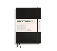 LEUCHTTURM1917 366185 Notebook Composition (B5), Hardcover, 219 Numbered Pages, Black, Ruled