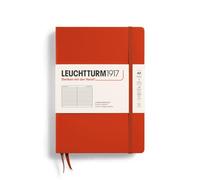LEUCHTTURM1917 367252 Notebook Medium (A5), Hardcover, 251 Numbered Pages, Fox Red, Lined