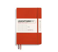 LEUCHTTURM1917 367266 Notebook Medium (A5), Softcover Writing Book, 123 Numbered Pages, Fox Red, Dotted