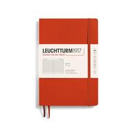 LEUCHTTURM1917 367267 Notebook Medium (A5), Softcover Writing Book, 123 Numbered Pages, Fox Red, Lined