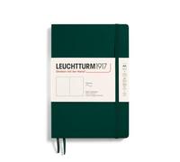 LEUCHTTURM1917 367268 Notebook Medium (A5), Softcover, 123 Numbered Pages, Forest Green, Plain
