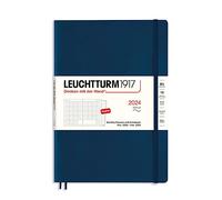 LEUCHTTURM1917 367565 Monthly Planner with Notebook Soft Cover Composition (B5) 2024, 16 Months, Navy, English