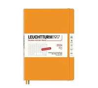 LEUCHTTURM1917 367568 Monthly Planner & Notebook Composition (B5) 2024, 16 Months, Soft Cover, Rising Sun, German