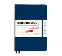 LEUCHTTURM1917 367597 Weekly Planner Medium (A5) 2024, 18 Months, Navy, German