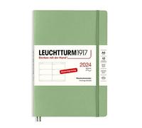 LEUCHTTURM1917 367661 Weekly Planner Medium (A5) 2024, Softcover, Sage, German