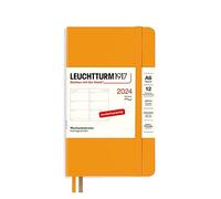 LEUCHTTURM1917 367675 Weekly Planner Pocket (A6) 2024, Soft Cover, Rising Sun, German, 12 Months