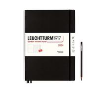 LEUCHTTURM1917 367694 Weekly Calendar & Notebook Master (A4+) 2024, 12 Months, Black, English