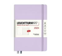 LEUCHTTURM1917 367703 Weekly Calendar & Notebook Medium (A5) 2024, 12 Months, Lilac, English