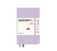 LEUCHTTURM1917 367731 Weekly Planner & Notebook Pocket (A6) 2024, with Booklet, Lilac, English