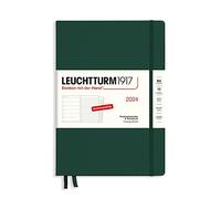 LEUCHTTURM1917 367749 Weekly Calendar & Notebook Composition (B5) 2024, with Extra Book for Addresses and Anniversaries, Forest Green, German, 12 Months