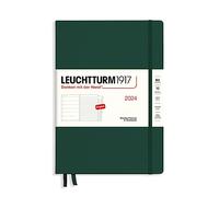 LEUCHTTURM1917 367750 Weekly Calendar & Notebook Composition (B5) 2024, 12 Months, Forest Green, English