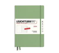 LEUCHTTURM1917 367759 Weekly Calendar & Notebook Composition (B5) 2024, with Extra Book for Addresses and Anniversaries, Sage, German, 12 Months