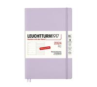 LEUCHTTURM1917 367807 Weekly Calendar & Notebook Paperback (B6+) 2024, Soft Cover, Lilac, German, 12 Months