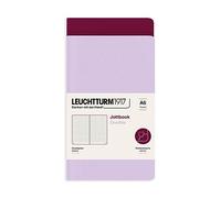 LEUCHTTURM1917 368190 Jottbook (A6), 59 Numbered Pages, Dotted, Lilac and Port Red, Pack of 2