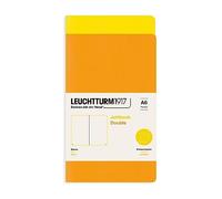 LEUCHTTURM1917 368192 Jottbook (A6), 59 Numbered Pages, Plain, Lemon and Rising Sun, Pack of 2