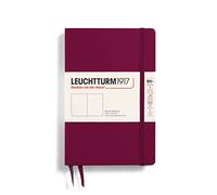 LEUCHTTURM1917 368493 Notebook Paperback (B6+), Hardcover, 219 Numbered Pages, Port Red, Plain