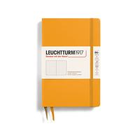 LEUCHTTURM1917 368497 Notebook Paperback (B6+), Hardcover, 219 Numbered Pages, Rising Sun, Dotted