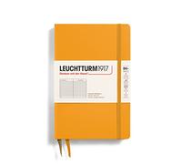 LEUCHTTURM1917 368498 Notebook Paperback (B6+), Hardcover, 219 Numbered Pages, Rising Sun, Ruled