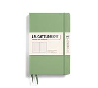 LEUCHTTURM1917 368503 Notebook Paperback (B6+), Hardcover, 219 Numbered Pages, Sage, Dotted