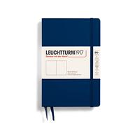 LEUCHTTURM1917 368508 Notebook Paperback (B6+), Hardcover, 219 Numbered Pages, Navy, Plain