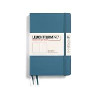 LEUCHTTURM1917 368511 Notebook Paperback (B6+), Hardcover, 219 Numbered Pages, Stone Blue, Plain