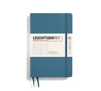 LEUCHTTURM1917 368512 Notebook Paperback (B6+), Hardcover, 219 Numbered Pages, Stone Blue, Dotted
