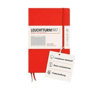 LEUCHTTURM1917 369786 Notebook Medium (A5), Hardcover, 251 Numbered Pages, Lobster, Squared