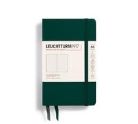 LEUCHTTURM1917 370298 Notebook Pocket (A6), Hardcover, 187 Numbered Pages, Forest Green, Dotted