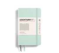 LEUCHTTURM1917 370304 Notebook Pocket (A6), Hardcover, 187 Numbered Pages, Mint Green, Squared