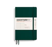 LEUCHTTURM1917 370318 Paperback Notebook (B6+), Softcover, 123 numbered pages, Forest Green, dotted