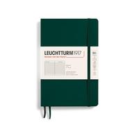 LEUCHTTURM1917 370319 Paperback Notebook (B6+), Softcover, 123 numbered pages, Forest Green, lined