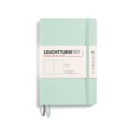 LEUCHTTURM1917 370320 Paperback Notebook (B6+), Softcover, 123 numbered pages, Mint Green, white