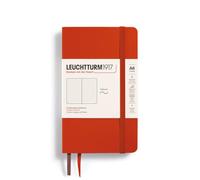 LEUCHTTURM1917 370324 Pocket Notebook (A6), Softcover, 123 numbered pages, Fox Red, dotted
