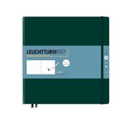 LEUCHTTURM1917 370352 Sketchbook Square (225 x 225 mm), Hardcover, 112 Pages (150 g/sqm), Plain, Forest Green