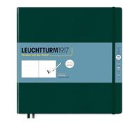 LEUCHTTURM1917 370352 Sketchbook Square (225 x 225 mm), Hardcover, 112 Pages (150 g/sqm), Plain, Forest Green