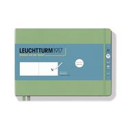LEUCHTTURM1917 370357 Sketchbook Landscape (A5), Hardcover, 112 Pages (150 g/sqm), Plain, Sage