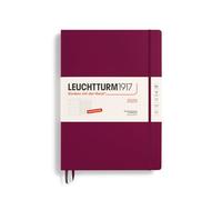 LEUCHTTURM1917 370476 Weekly Calendar & Notebook 2025, Master A4+ Hardcover - 12-Month Planner, 100 g, Lined - Port Red
