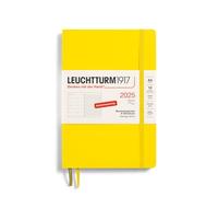LEUCHTTURM1917 370511 Weekly Planner & Notebook Medium (A5) 2025, Softcover, Lemon, German