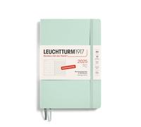 LEUCHTTURM1917 370514 Weekly Calendar & Notebook 2025, Medium A5 Softcover - 12-Month Planner, 80 g, Lined - Mint Green