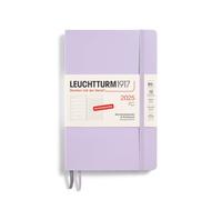 LEUCHTTURM1917 370520 Weekly Calendar & Notebook 2025, Paperback B6+ Softcover - 12-Month Planner, 80 g, Lined - Lilac