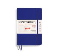 LEUCHTTURM1917 370526 Weekly Calendar & Notebook 2025, Paperback B6+ Softcover - 12-Month Planner, 80 g, Lined - Ink