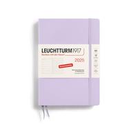 LEUCHTTURM1917 370536 Weekly Calendar & Notebook Dotted Medium (A5) 2025, Lilac, German