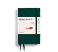 LEUCHTTURM1917 370554 Weekly Planner Pocket (A6) 2025, Forest Green, German