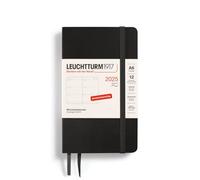 LEUCHTTURM1917 370571 Weekly Planner Pocket (A6) 2025, Softcover, Black, German