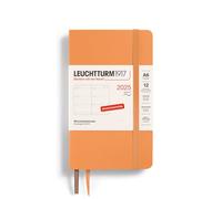 LEUCHTTURM1917 370574 Weekly Planner 2025, Pocket A6 Softcover, 12-Month Planner, 80 g, Lined - Apricot
