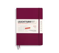 LEUCHTTURM1917 370603 Monthly Planner & Notebook 2025, Composition B5 Softcover - 16 Months, 80 g, Lined - Port Red