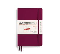 LEUCHTTURM1917 370609 Monthly Planner & Notebook Paperback (B6+) 2025, 16 Months, Softcover, Port Red, German